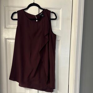 White House Black Market Burgundy Blouse